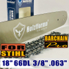 Holzfforma®丰馬18寸 .3/8" .050"66节导板链条组合适配于斯蒂尔 MS361 MS362 MS380 MS390 MS440 MS441 MS460 MS461 MS660 MS661 MS650