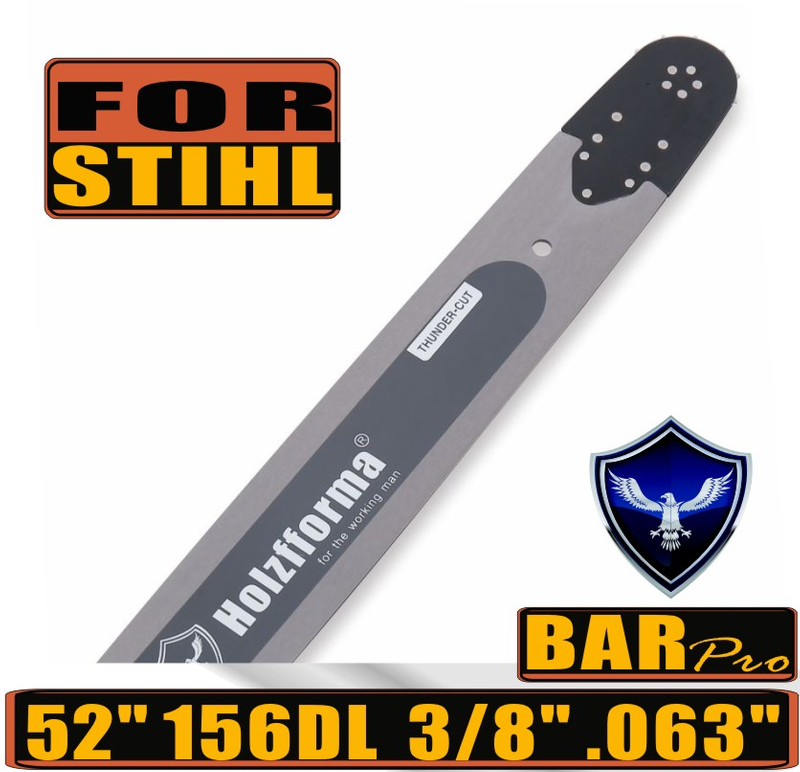 Holzfforma®丰馬适配于斯蒂尔丰馬52寸,3/8".063",156节一体可换头导板不开口