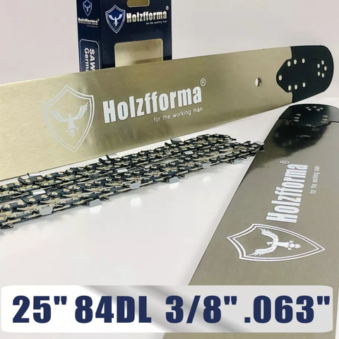 Holzfforma®丰馬25寸 .3/8" .063"84节导板链条组合适配于斯蒂尔MS361 MS362 MS380 MS390 MS440 MS441 MS460 MS461 MS660 MS661 MS650