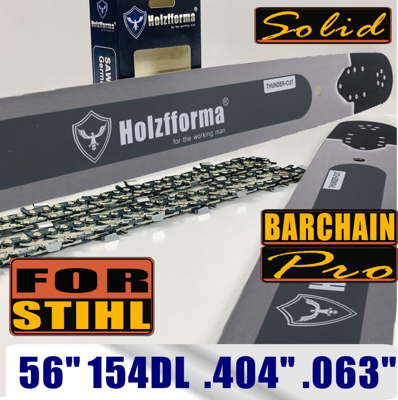 Holzfforma®丰馬56寸 .404" .063"1.6mm154节导板直角链条组合适配于斯蒂尔MS880