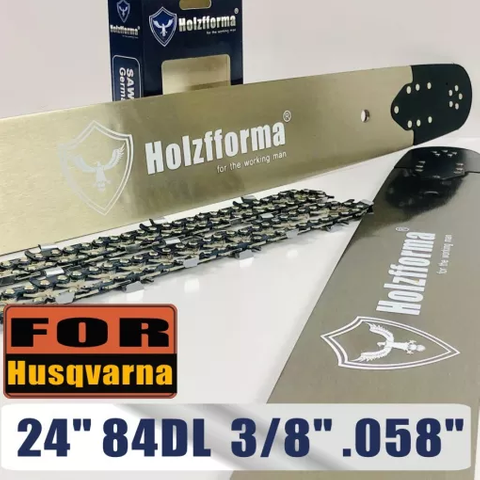 Holzfforma®丰馬24寸 .3/8" .058"84节导板链条组合适配于丰馬富世华372 395