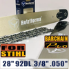 Holzfforma®丰馬28寸 .3/8" .050"92节导板链条组合适配于丰馬G466 G660斯蒂尔MS360 MS460