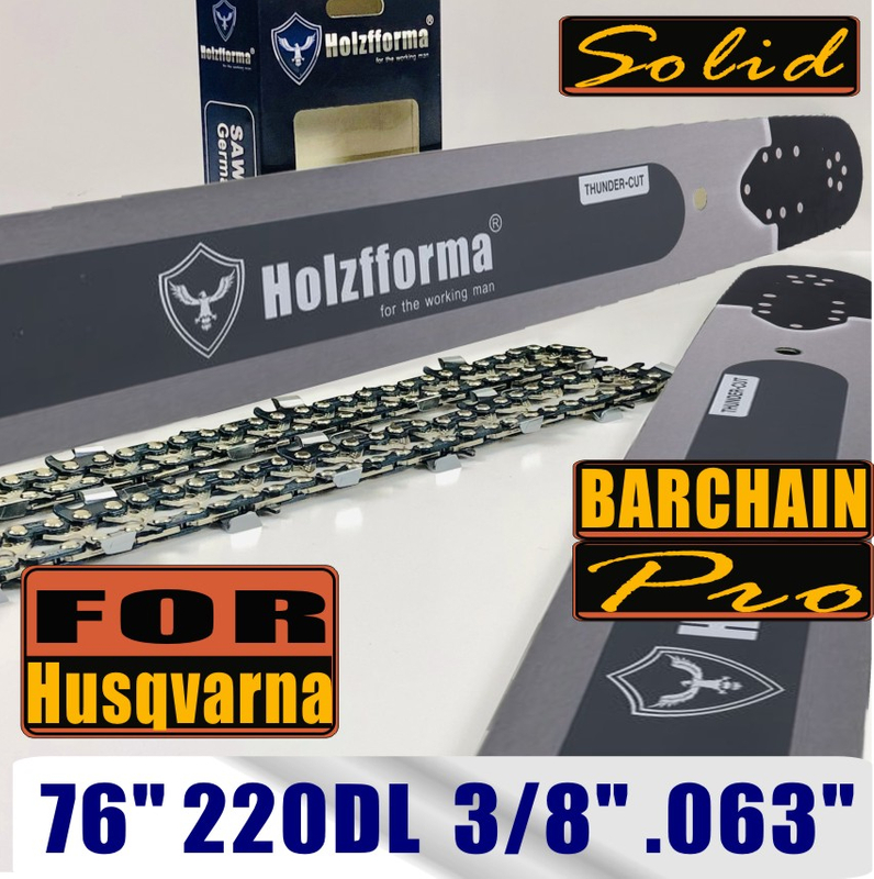 Holzfforma®丰馬76寸 .3/8" .063"220节导板直角链条组合适配于富世华365 372